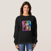 Sweatshirt Valentine's Day Love Heart Cat Teddy Girlfriend Fi (Devant entier)