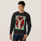 Sweatshirt Valentine's Day Love Heart Cute Deer Girlfriend Fi (Devant entier)