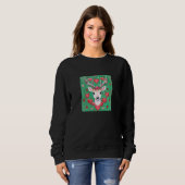 Sweatshirt Valentine's Day Love Heart Cute Deer Girlfriend Fi (Devant entier)