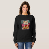 Sweatshirt Valentine's Day Love Heart Fox Teddy Girlfriend Fi (Devant entier)