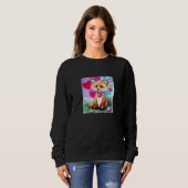 Sweatshirt Valentine's Day Love Heart Fox Teddy Girlfriend Fi (Devant entier)