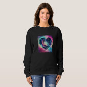 Sweatshirt Valentine's Day Love Heart Galaxy Girlfriend Fianc (Devant entier)