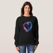 Sweatshirt Valentine's Day Love Heart Galaxy Girlfriend Fianc (Devant entier)