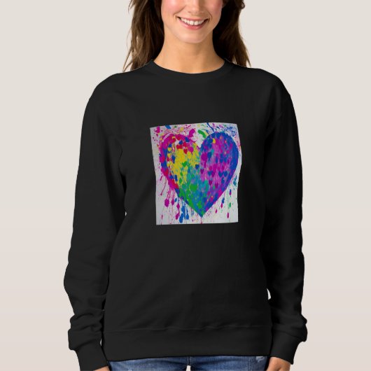 Sweatshirt Valentine's Day Love Heart Girlfriend Fiancée Wife (Devant)