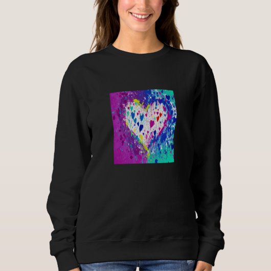Sweatshirt Valentine's Day Love Heart Girlfriend Fiancée Wife (Devant)