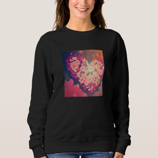 Sweatshirt Valentine's Day Love Heart Girlfriend Fiancée Wife (Devant)