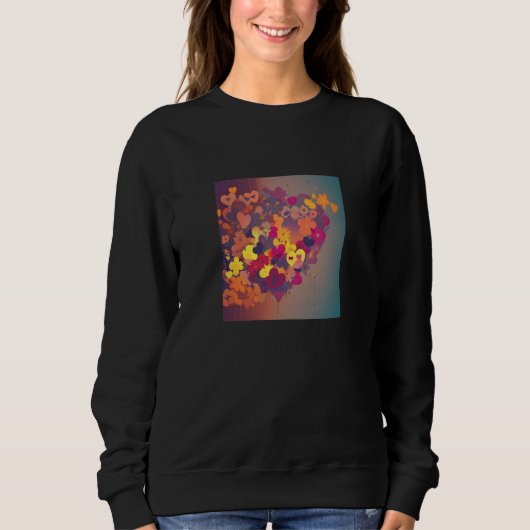 Sweatshirt Valentine's Day Love Heart Girlfriend Fiancée Wife (Devant)