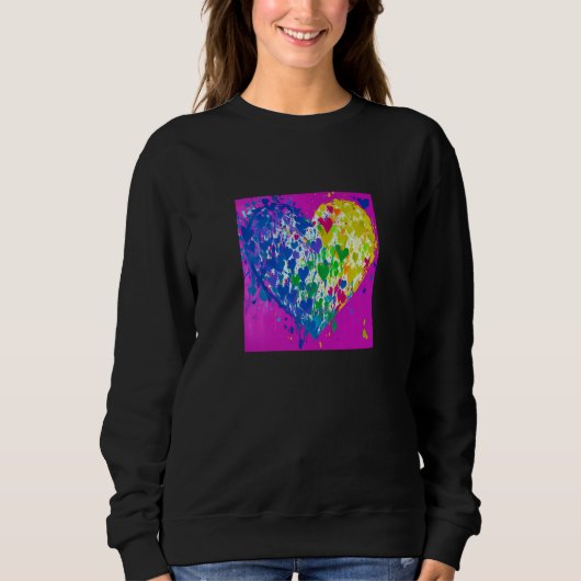 Sweatshirt Valentine's Day Love Heart Girlfriend Fiancée Wife (Devant)