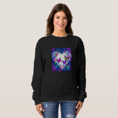 Sweatshirt Valentine's Day Love Heart Girlfriend Fiancée Wife (Devant entier)