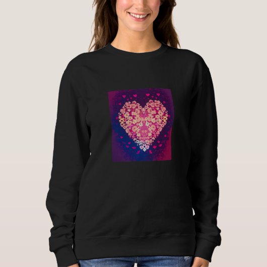 Sweatshirt Valentine's Day Love Heart Girlfriend Fiancée Wife (Devant)