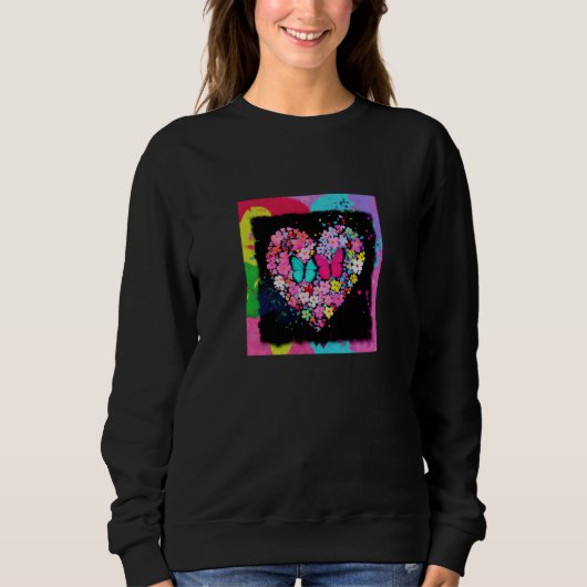 Sweatshirt Valentine's Day Love Heart Girlfriend Fiancée Wife (Devant)