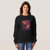Sweatshirt Valentine's Day Love Heart Girlfriend Fiancée Wife (Devant entier)