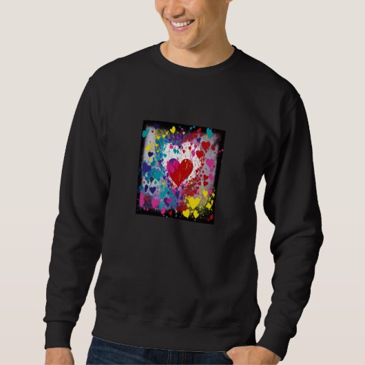 Sweatshirt Valentine's Day Love Heart Girlfriend Fiancée Wife (Devant)
