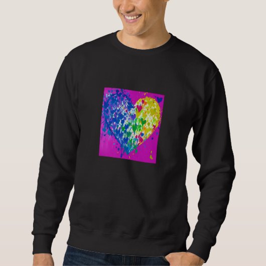 Sweatshirt Valentine's Day Love Heart Girlfriend Fiancée Wife (Devant)