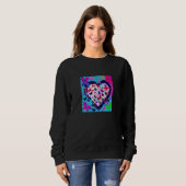 Sweatshirt Valentine's Day Love Heart Girlfriend Fiancée Wife (Devant entier)