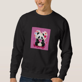 Sweatshirt Valentine's Day Love Heart Panda Girlfriend Fiancé