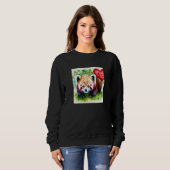 Sweatshirt Valentine's Day Love Heart Red Panda Girlfriend Fi (Devant entier)