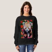 Sweatshirt Valentine's Day Love Heart Red Panda Girlfriend Fi (Devant entier)