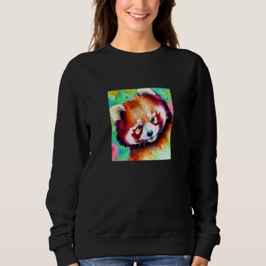 Sweatshirt Valentine's Day Love Heart Red Panda Girlfriend Fi (Devant)