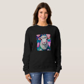 Sweatshirt Valentine's Day Love Heart Sheep Girlfriend Fiancé (Devant entier)