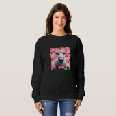 Sweatshirt Valentine's Day Love Heart Sheep Girlfriend Fiancé (Devant entier)