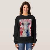 Sweatshirt Valentine's Day Love Heart Sheep Girlfriend Fiancé (Devant entier)