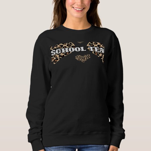 Sweatshirt Valentines Day Preschool Teacher Cute Leopard Chee (Devant)