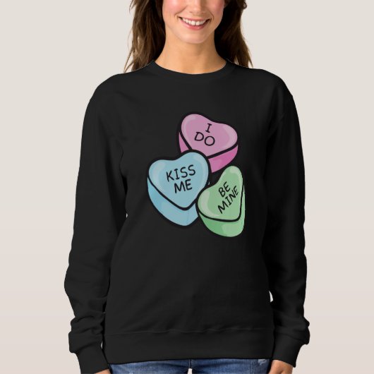 Sweatshirt Valentine's Day Saying Hearts (Devant)