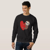 Sweatshirt Valentine's Day Sloth Heart Sloth Animal Sloth Lov (Devant entier)
