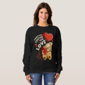 Sweatshirt Valentine's day teddy bear with heart balloon (Devant entier)