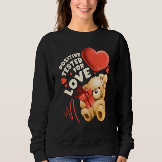 Sweatshirt Valentine's day teddy bear with heart balloon (Devant)