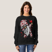Sweatshirt Valentines Jour Gnomes Plaid Et Coeurs Aimer Cadea (Devant entier)