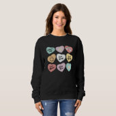 Sweatshirt Valentines Positive Affirmations a Candy Conversat (Devant entier)