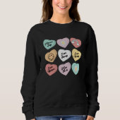 Sweatshirt Valentines Positive Affirmations a Candy Conversat (Devant)