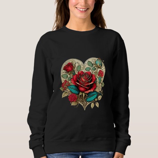 Sweatshirt Valentine's Renaissance Rose (Devant)