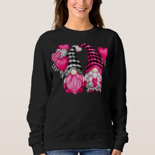 Sweatshirt Valentines Roses Motif De Jour Avec Ballons Coeur (Devant)