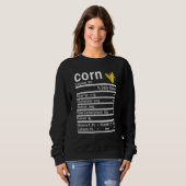 Sweatshirt Valeur nutritive du maïs Thanksgiving Halloween Co (Devant entier)