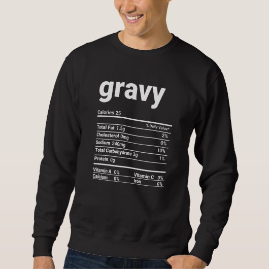Sweatshirt Valeur nutritive Gravy Costume d'action de grâce (Devant)