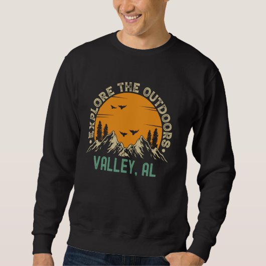 Sweatshirt Vallée, Alabama - Explorez L'Extérieur (Devant)