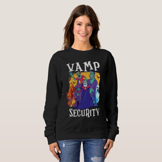 Sweatshirt Vamp Security  Easy Halloween Costume (Devant entier)