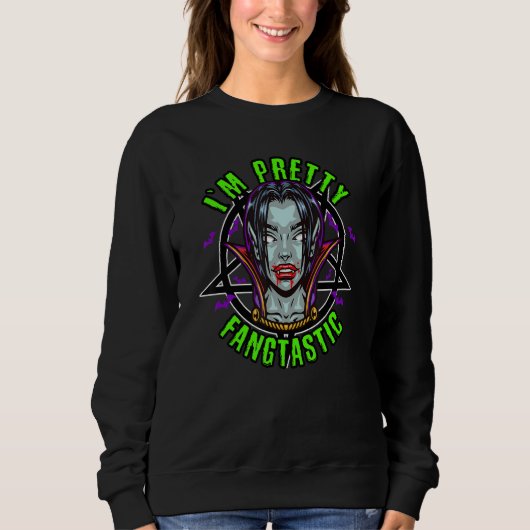 Sweatshirt Vampire i´m pretty fangtastic (Devant)