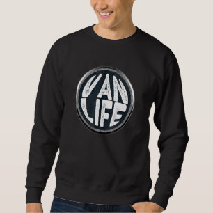 Sweatshirt Van Life Circle Distressed Van Dweller Lifestyesty