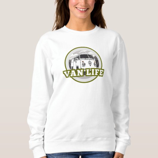 Sweatshirt Van Life green (Devant)