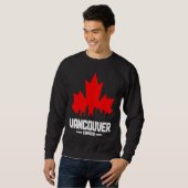 Sweatshirt Vancouver BC Canada Feuille d'érable Drapeau canad (Devant entier)