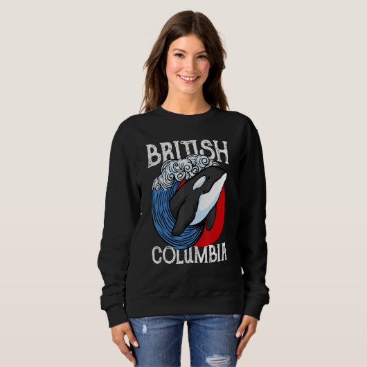Sweatshirt Vancouver British Columbia Orca Whale (Devant entier)
