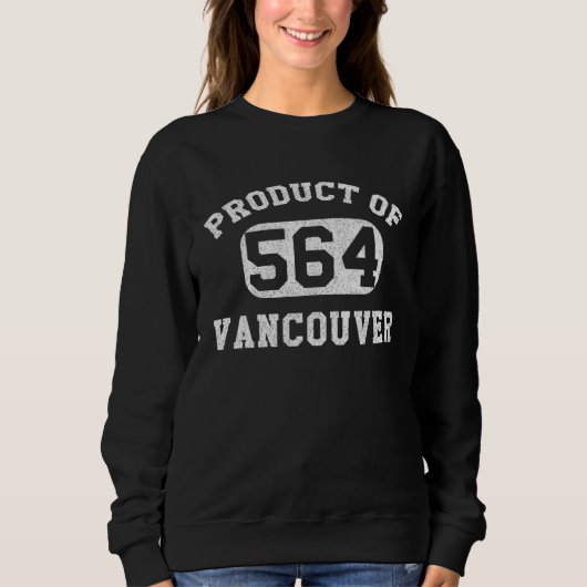 Sweatshirt Vancouver Washington Vintage Retro Area Code (Devant)
