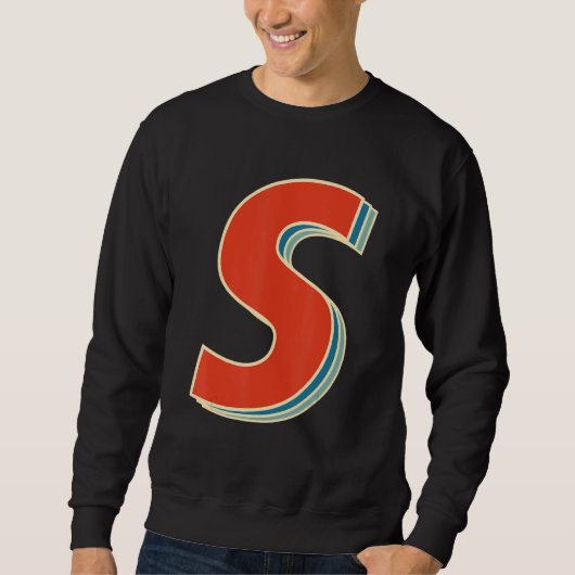 Sweatshirt Vantage Letter S Halloween Costume Carnival Group (Devant)