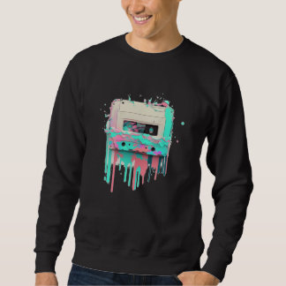Sweatshirt Vaperwave Aesthetic Glitch Cassette Tape Retrowave