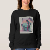 Sweatshirt Vaperwave Aesthetic Glitch Retrowave Synthwave (Devant)