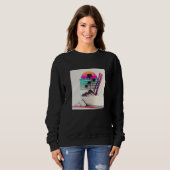 Sweatshirt Vaperwave Aesthetic Glitch Retrowave Synthwave  1 (Devant entier)